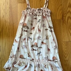 Gymboree Girls Safari Print Poplin Woven Ruffle Dress